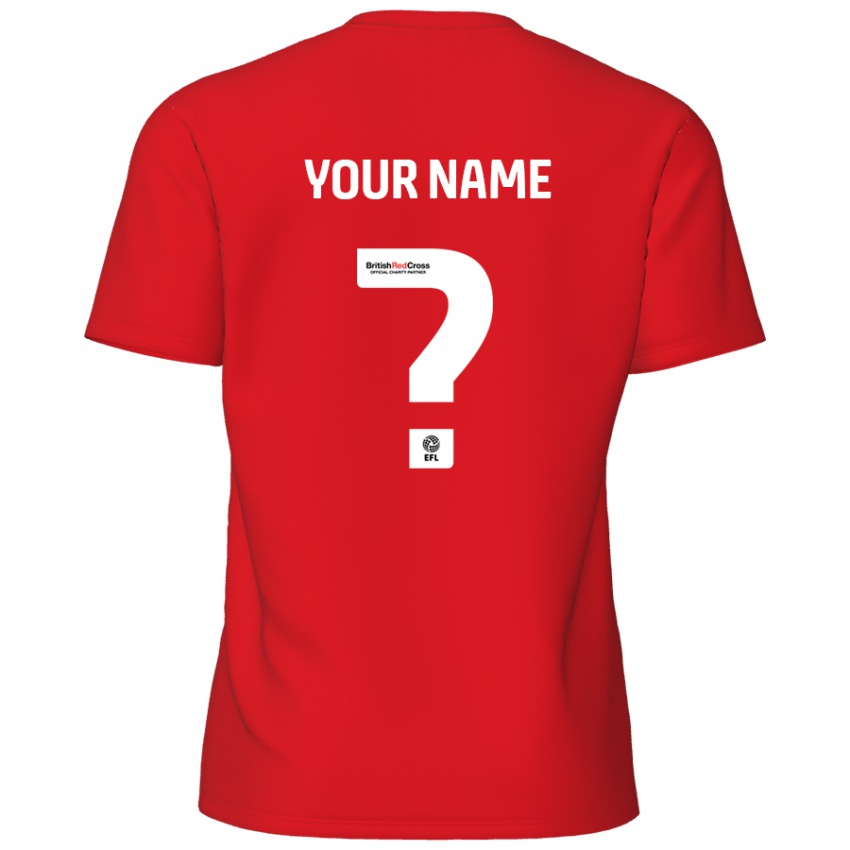 Enfant Maillot Votre Nom #0 Rouge Tenues Domicile 2024/25 T-Shirt Suisse