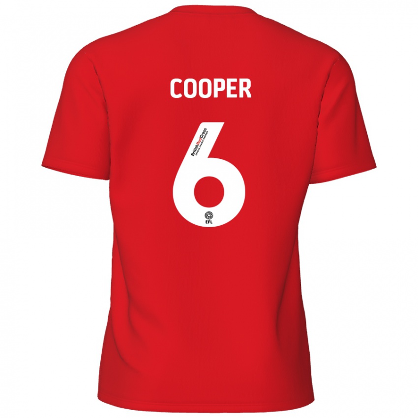 Kinder Brandon Cooper #6 Rot Heimtrikot Trikot 2024/25 T-Shirt Schweiz