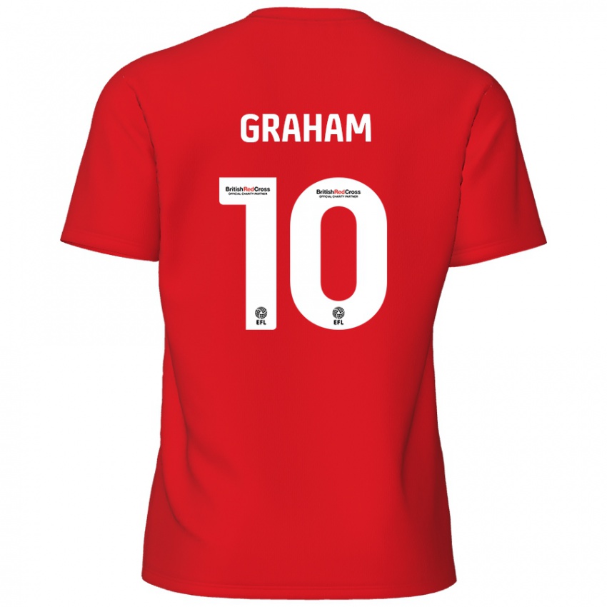 Kinder Jordan Graham #10 Rot Heimtrikot Trikot 2024/25 T-Shirt Schweiz