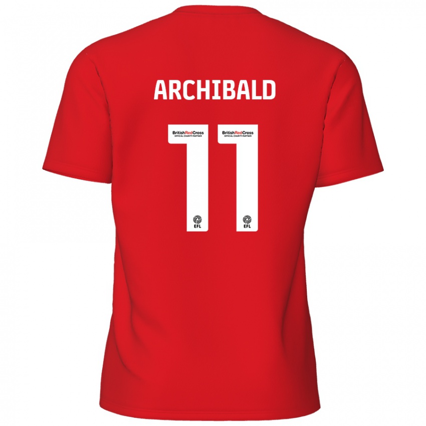 Kinder Theo Archibald #11 Rot Heimtrikot Trikot 2024/25 T-Shirt Schweiz