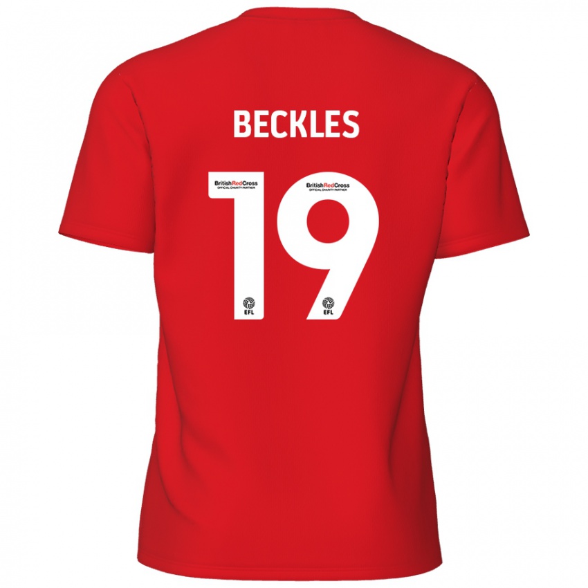 Kinder Omar Beckles #19 Rot Heimtrikot Trikot 2024/25 T-Shirt Schweiz