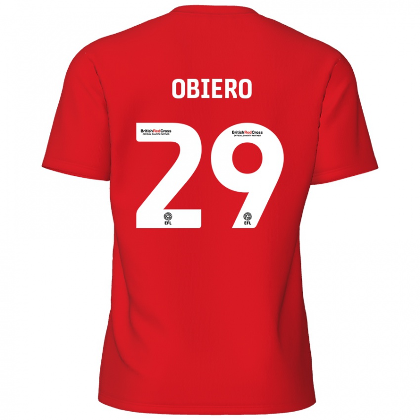 Enfant Maillot Zech Obiero #29 Rouge Tenues Domicile 2024/25 T-Shirt Suisse