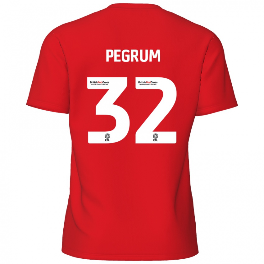 Enfant Maillot Charlie Pegrum #32 Rouge Tenues Domicile 2024/25 T-Shirt Suisse