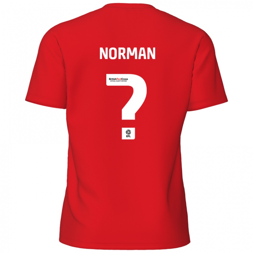 Enfant Maillot Freddie Norman #0 Rouge Tenues Domicile 2024/25 T-Shirt Suisse