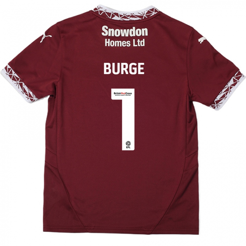 Kinder Lee Burge #1 Burgundrot Heimtrikot Trikot 2024/25 T-Shirt Schweiz