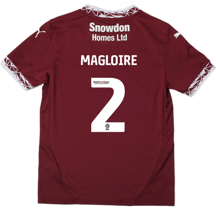 Kinder Tyler Magloire #2 Burgundrot Heimtrikot Trikot 2024/25 T-Shirt Schweiz