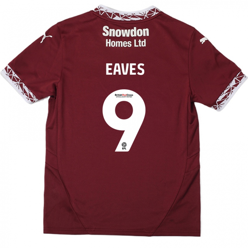 Kinder Tom Eaves #9 Burgundrot Heimtrikot Trikot 2024/25 T-Shirt Schweiz