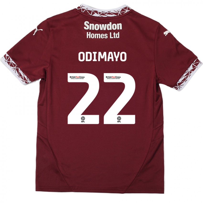 Kinder Akin Odimayo #22 Burgundrot Heimtrikot Trikot 2024/25 T-Shirt Schweiz