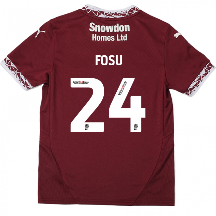 Kinder Tariqe Fosu #24 Burgundrot Heimtrikot Trikot 2024/25 T-Shirt Schweiz