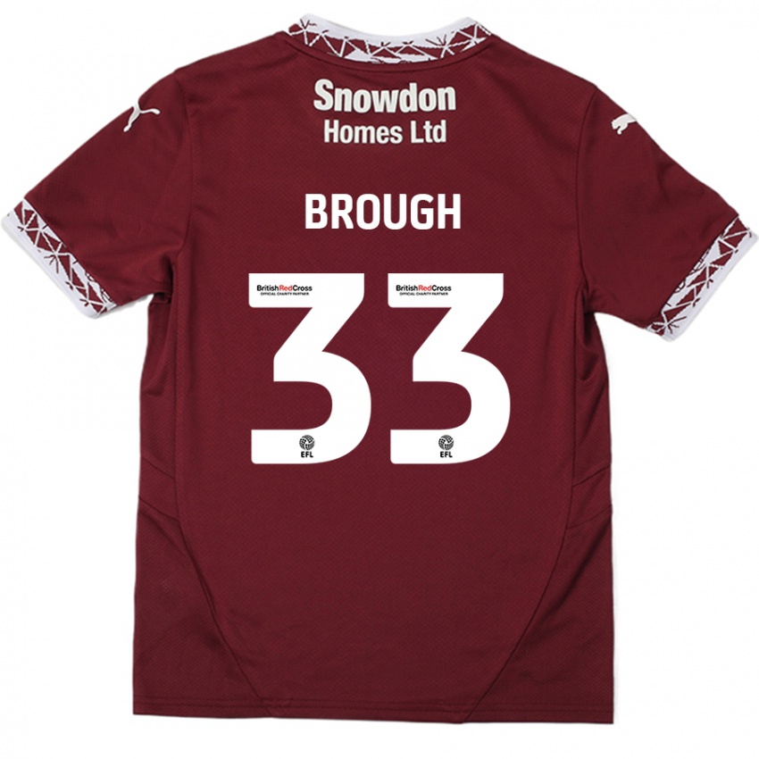 Kinder Patrick Brough #33 Burgundrot Heimtrikot Trikot 2024/25 T-Shirt Schweiz