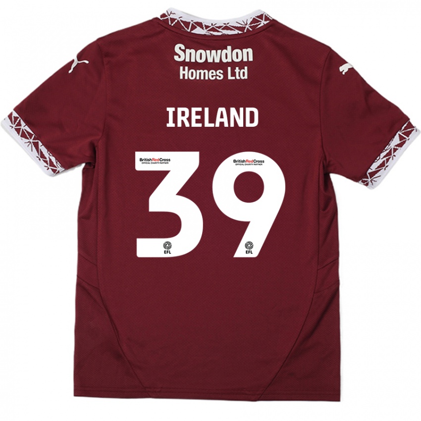 Kinder Matthew Ireland #39 Burgundrot Heimtrikot Trikot 2024/25 T-Shirt Schweiz