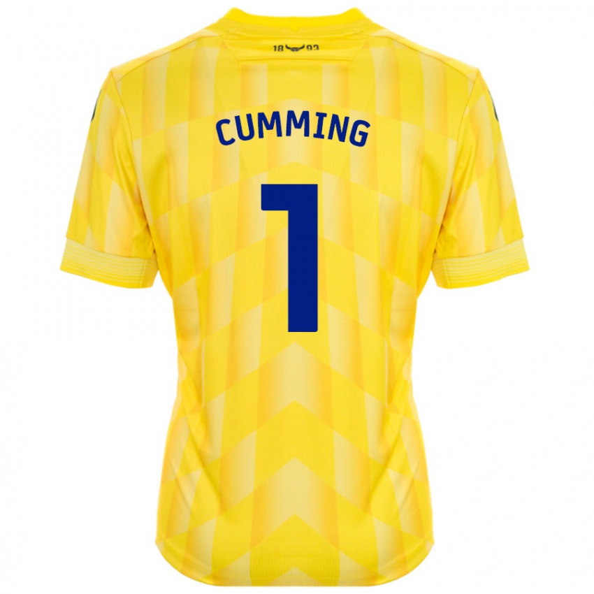 Kinder Jamie Cumming #1 Gelb Heimtrikot Trikot 2024/25 T-Shirt Schweiz