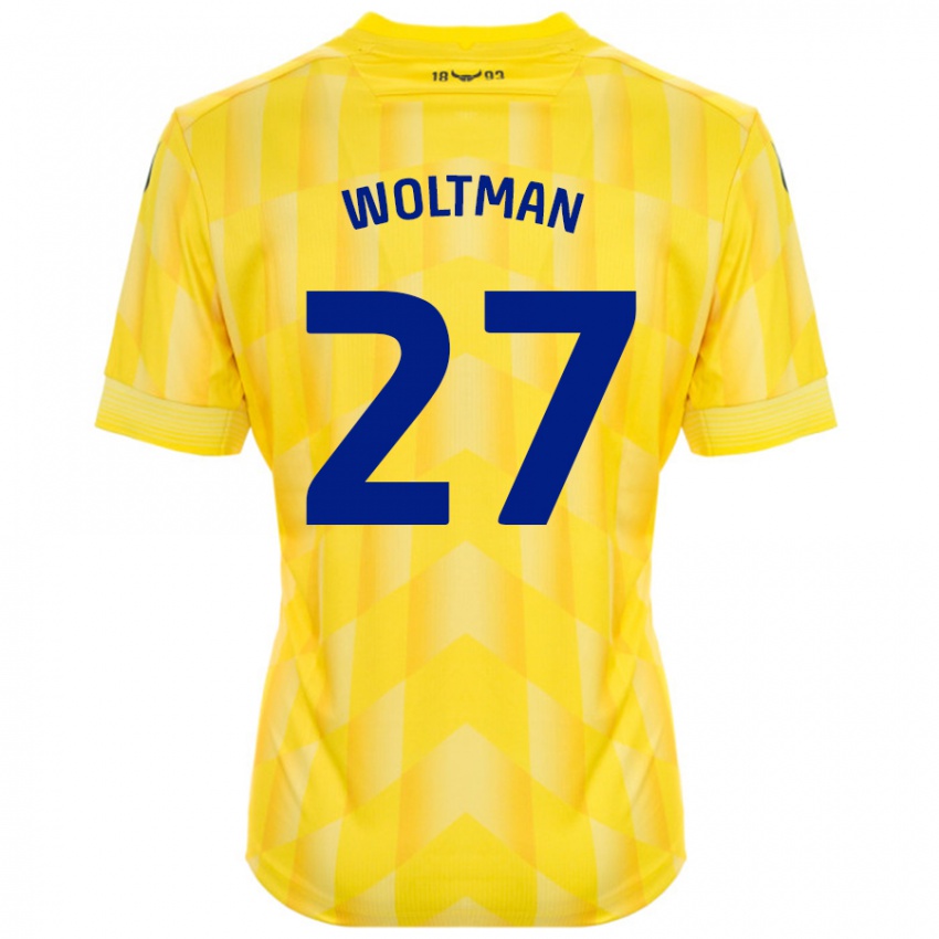 Kinder Max Woltman #27 Gelb Heimtrikot Trikot 2024/25 T-Shirt Schweiz