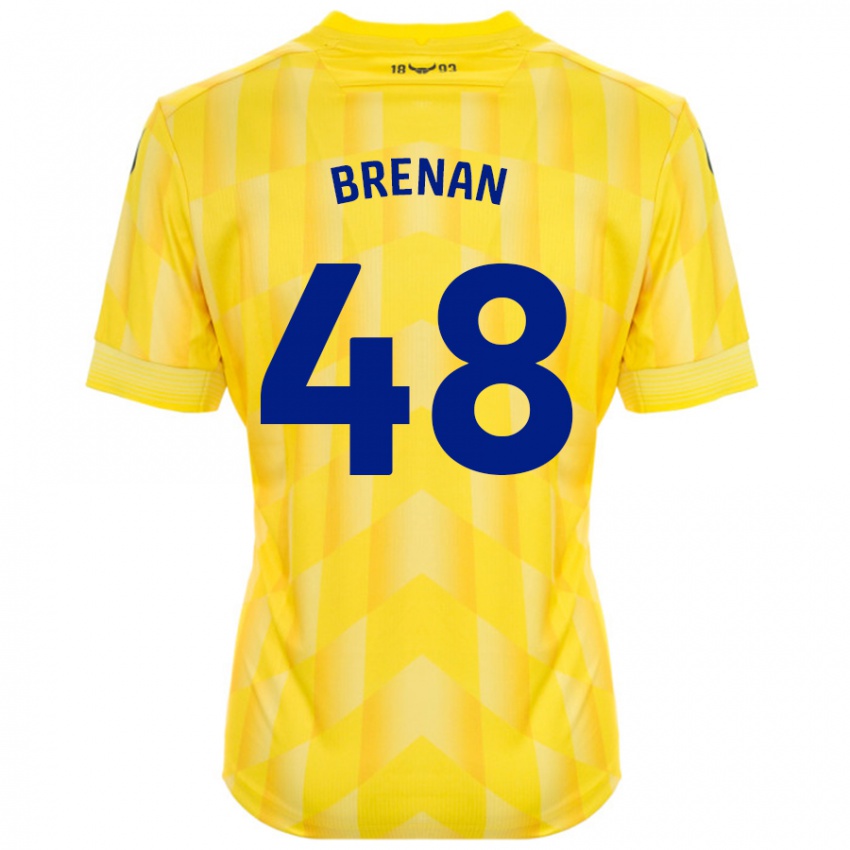 Kinder Tobias Brenan #48 Gelb Heimtrikot Trikot 2024/25 T-Shirt Schweiz