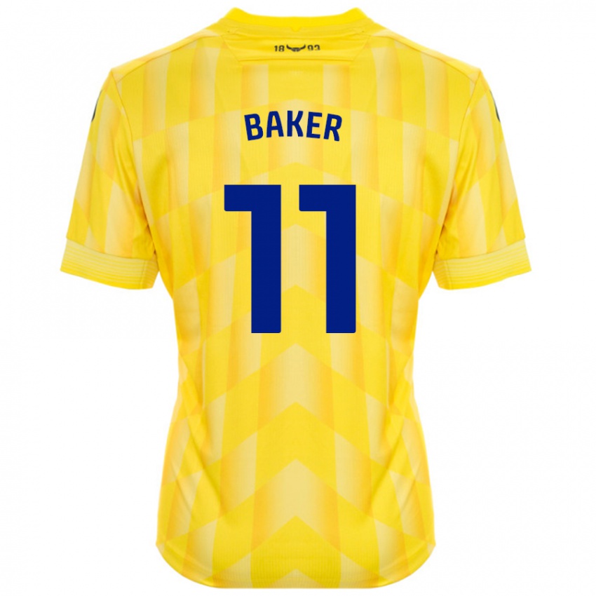 Kinder Sophie Baker #11 Gelb Heimtrikot Trikot 2024/25 T-Shirt Schweiz