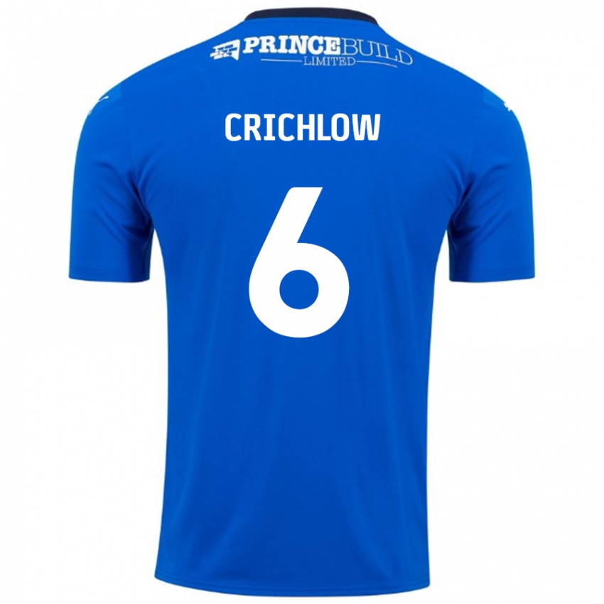 Kinder Romoney Crichlow #6 Blau Weiß Heimtrikot Trikot 2024/25 T-Shirt Schweiz