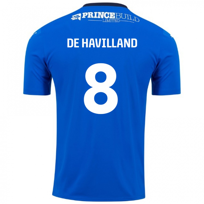 Kinder Ryan De Havilland #8 Blau Weiß Heimtrikot Trikot 2024/25 T-Shirt Schweiz