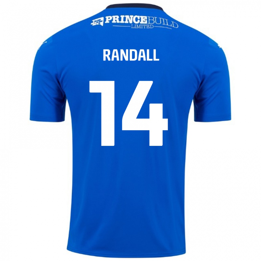 Kinder Joel Randall #14 Blau Weiß Heimtrikot Trikot 2024/25 T-Shirt Schweiz