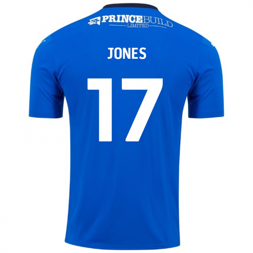 Kinder Ricky-Jade Jones #17 Blau Weiß Heimtrikot Trikot 2024/25 T-Shirt Schweiz