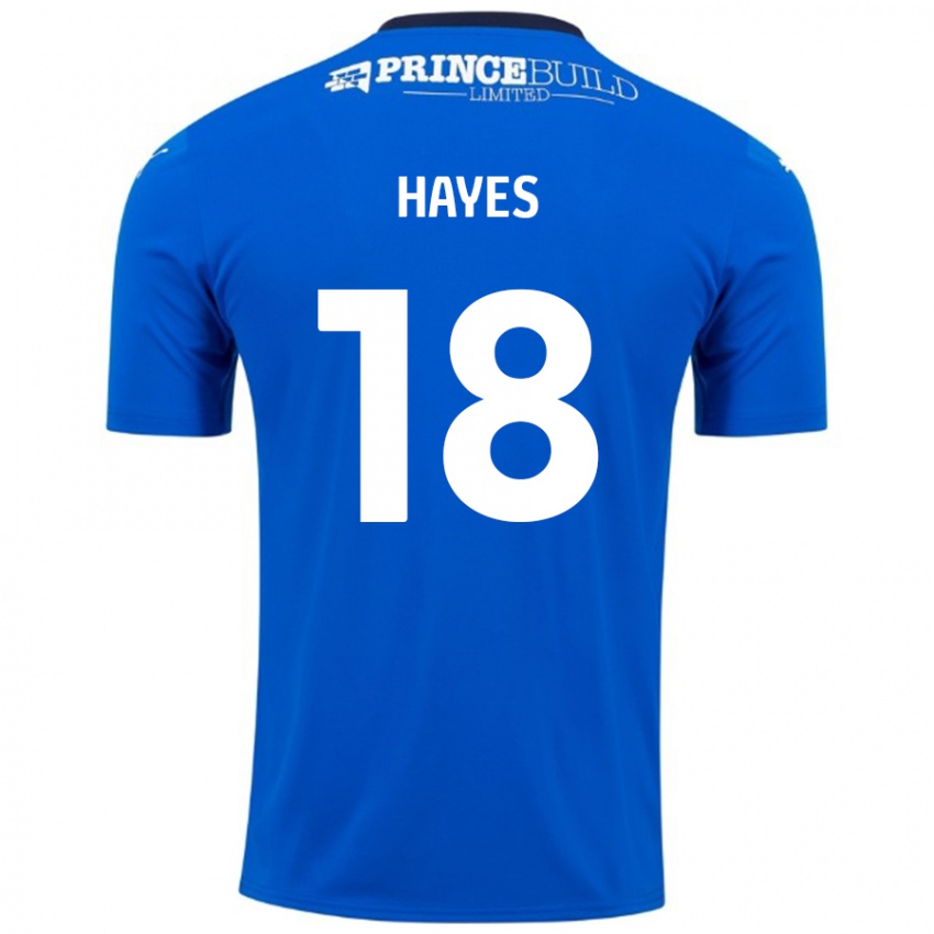 Kinder Cian Hayes #18 Blau Weiß Heimtrikot Trikot 2024/25 T-Shirt Schweiz