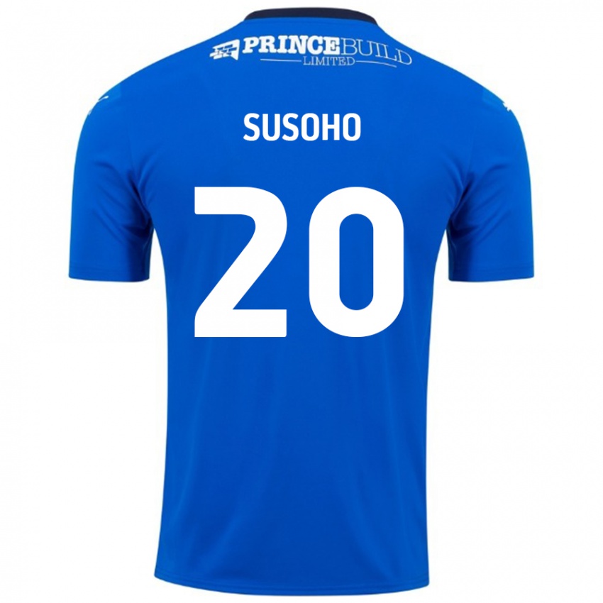 Kinder Mahamadou Susoho #20 Blau Weiß Heimtrikot Trikot 2024/25 T-Shirt Schweiz