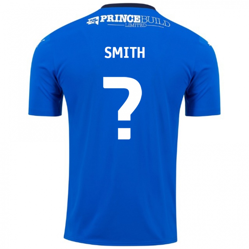 Kinder Bastian Smith #0 Blau Weiß Heimtrikot Trikot 2024/25 T-Shirt Schweiz