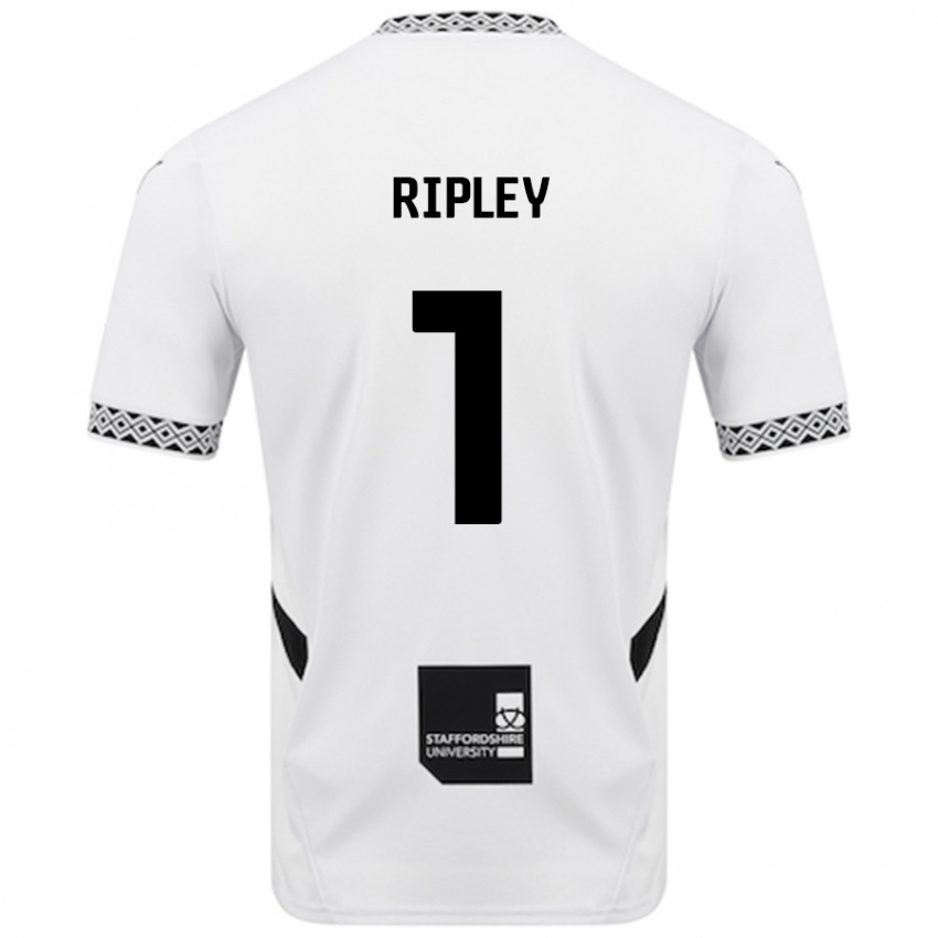 Kinder Connor Ripley #1 Weiß Heimtrikot Trikot 2024/25 T-Shirt Schweiz