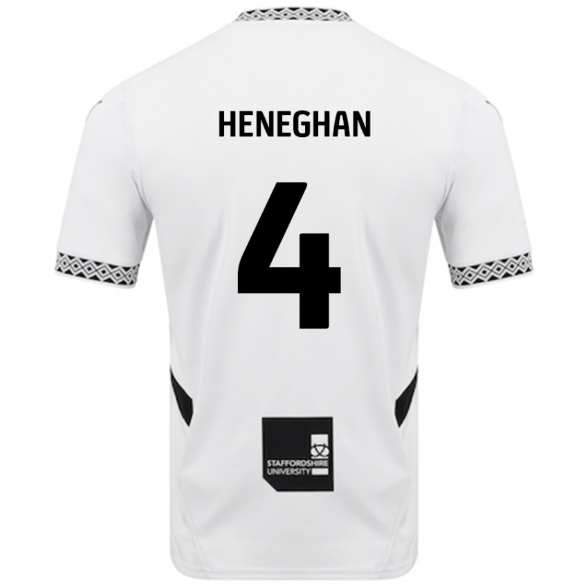 Kinder Ben Heneghan #4 Weiß Heimtrikot Trikot 2024/25 T-Shirt Schweiz