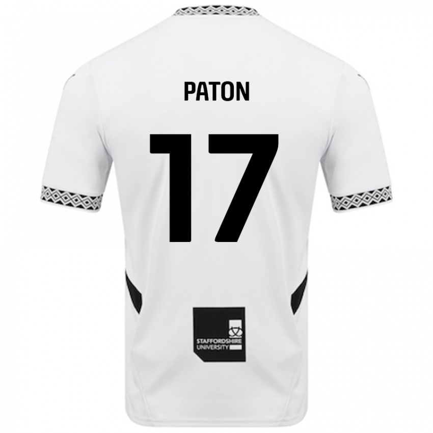 Kinder Ruari Paton #17 Weiß Heimtrikot Trikot 2024/25 T-Shirt Schweiz