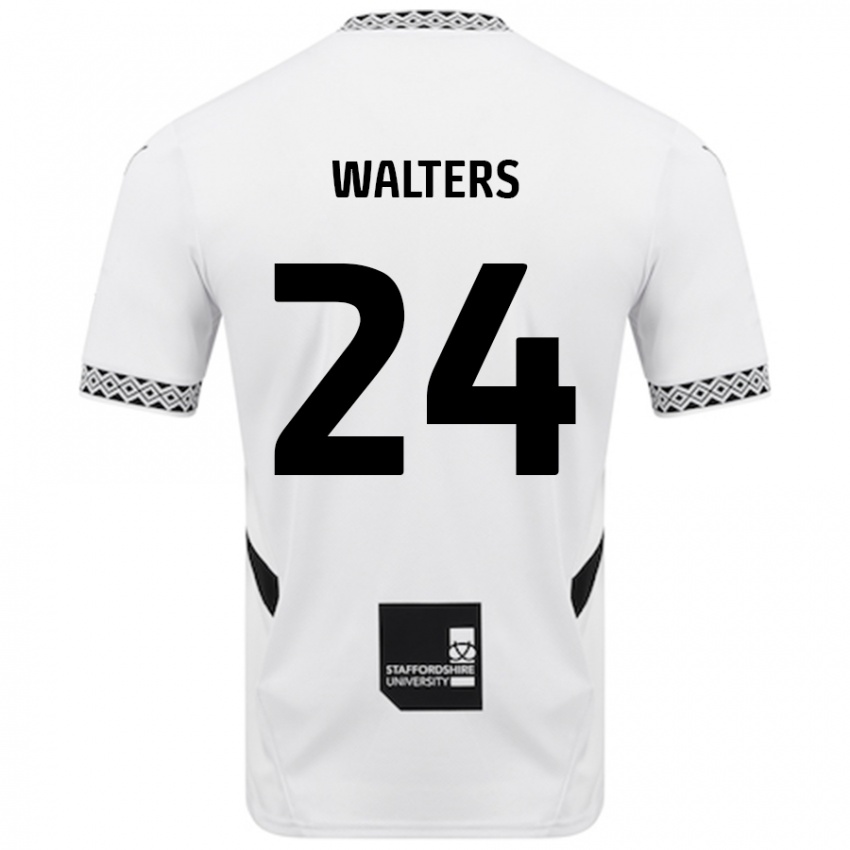 Kinder Rhys Walters #24 Weiß Heimtrikot Trikot 2024/25 T-Shirt Schweiz