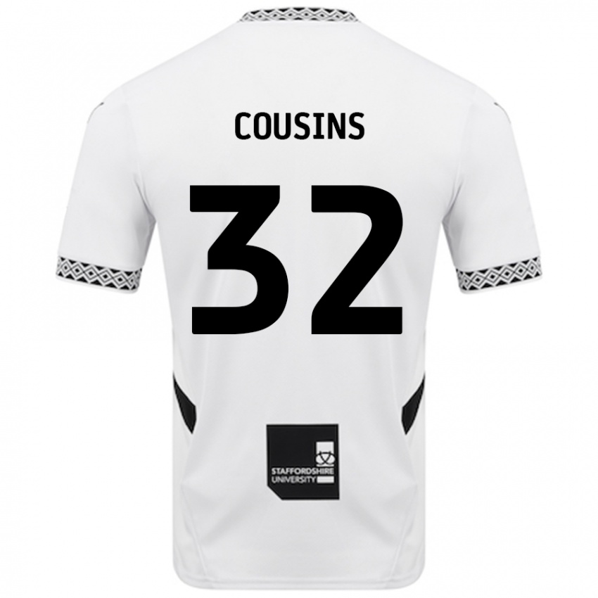 Kinder Logan Cousins #32 Weiß Heimtrikot Trikot 2024/25 T-Shirt Schweiz