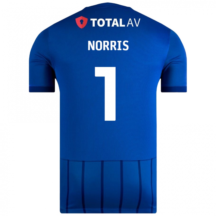 Kinder Will Norris #1 Blau Heimtrikot Trikot 2024/25 T-Shirt Schweiz