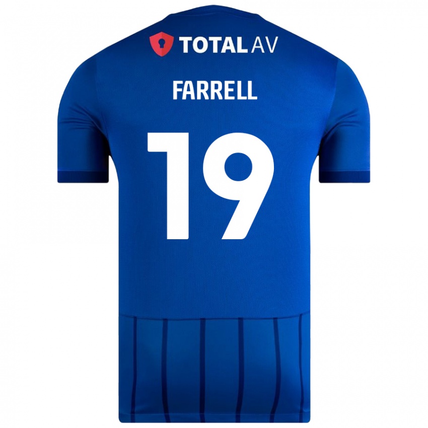 Kinder Jacob Farrell #19 Blau Heimtrikot Trikot 2024/25 T-Shirt Schweiz