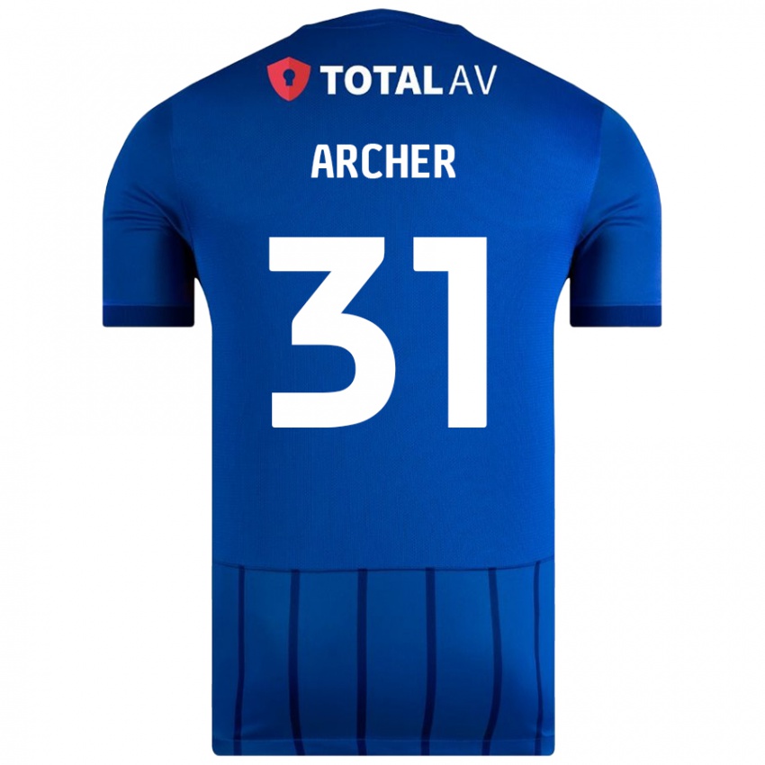 Kinder Jordan Archer #31 Blau Heimtrikot Trikot 2024/25 T-Shirt Schweiz