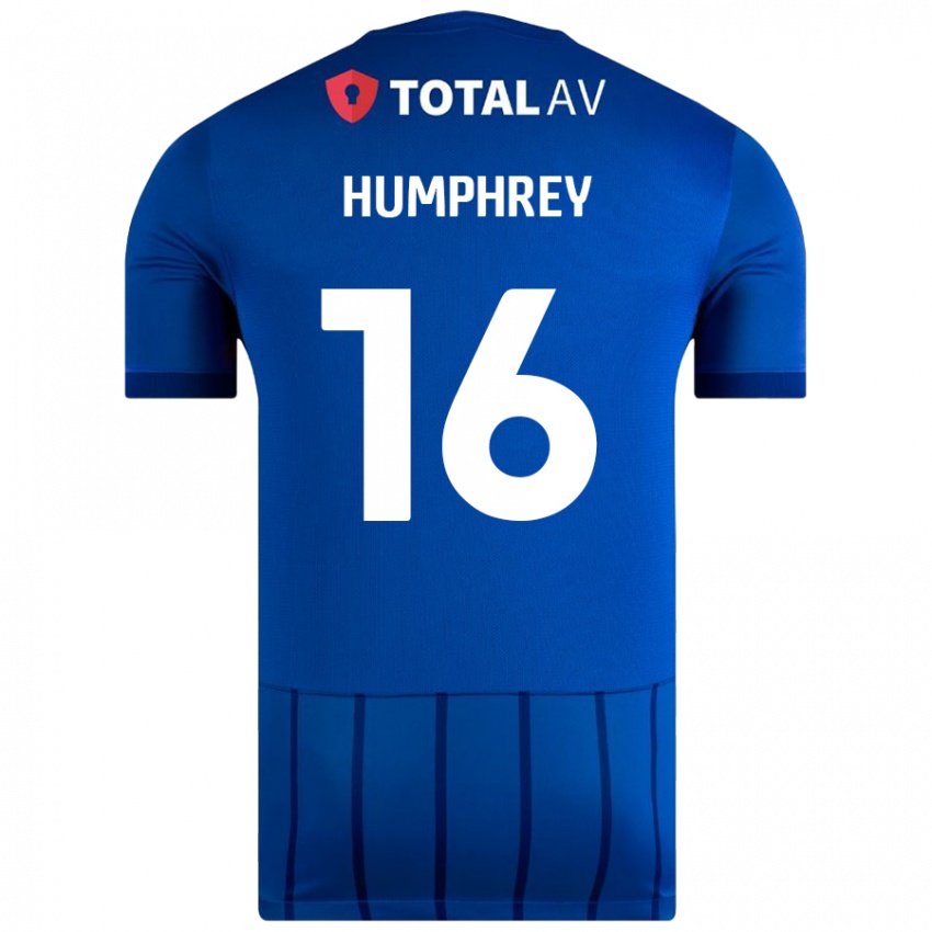 Kinder Ella Humphrey #16 Blau Heimtrikot Trikot 2024/25 T-Shirt Schweiz