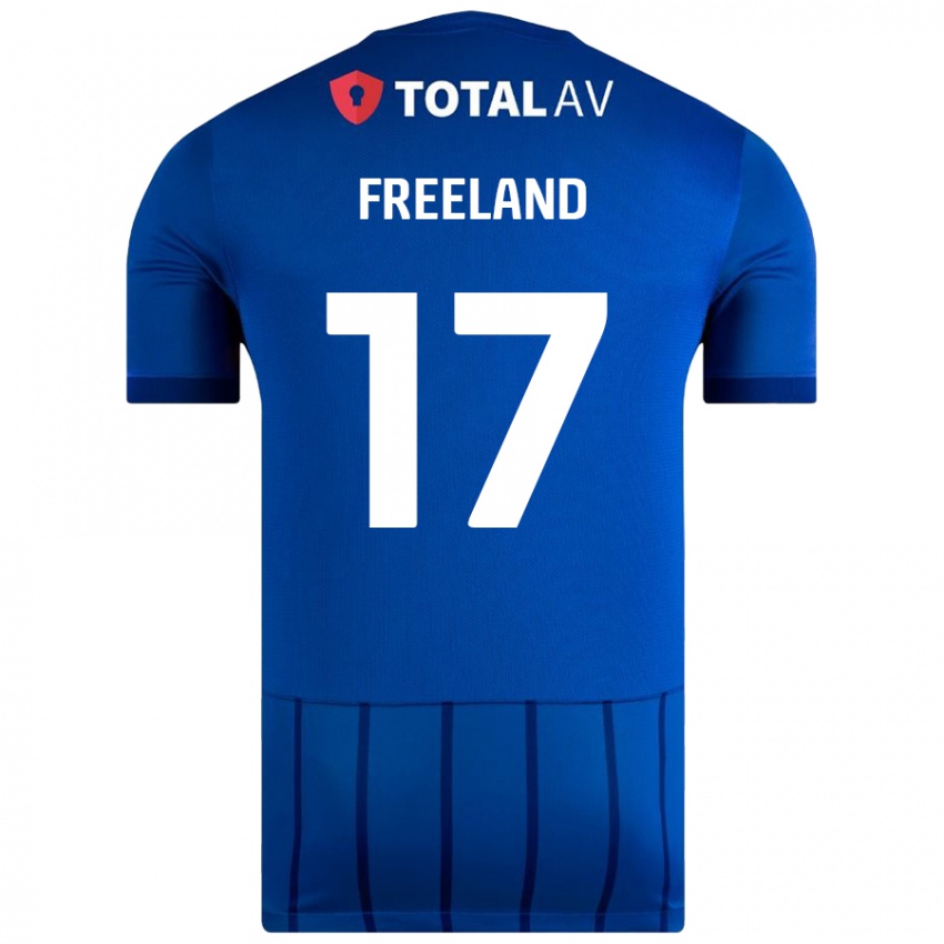 Kinder Georgie Freeland #17 Blau Heimtrikot Trikot 2024/25 T-Shirt Schweiz