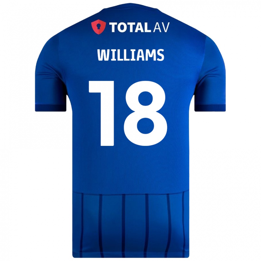 Kinder Scarlett Williams #18 Blau Heimtrikot Trikot 2024/25 T-Shirt Schweiz