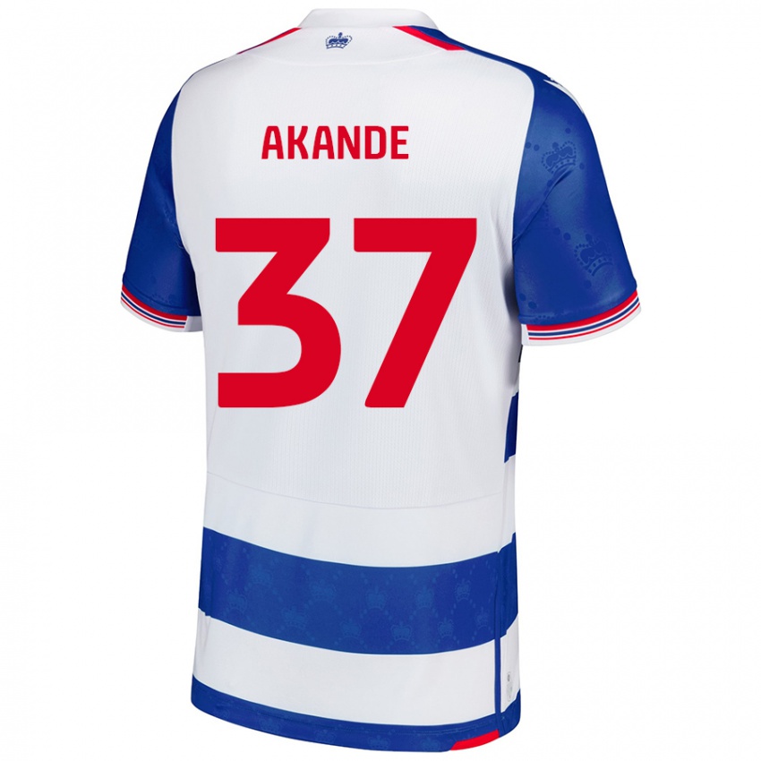 Kinder Adrian Akande #37 Blau Weiß Heimtrikot Trikot 2024/25 T-Shirt Schweiz