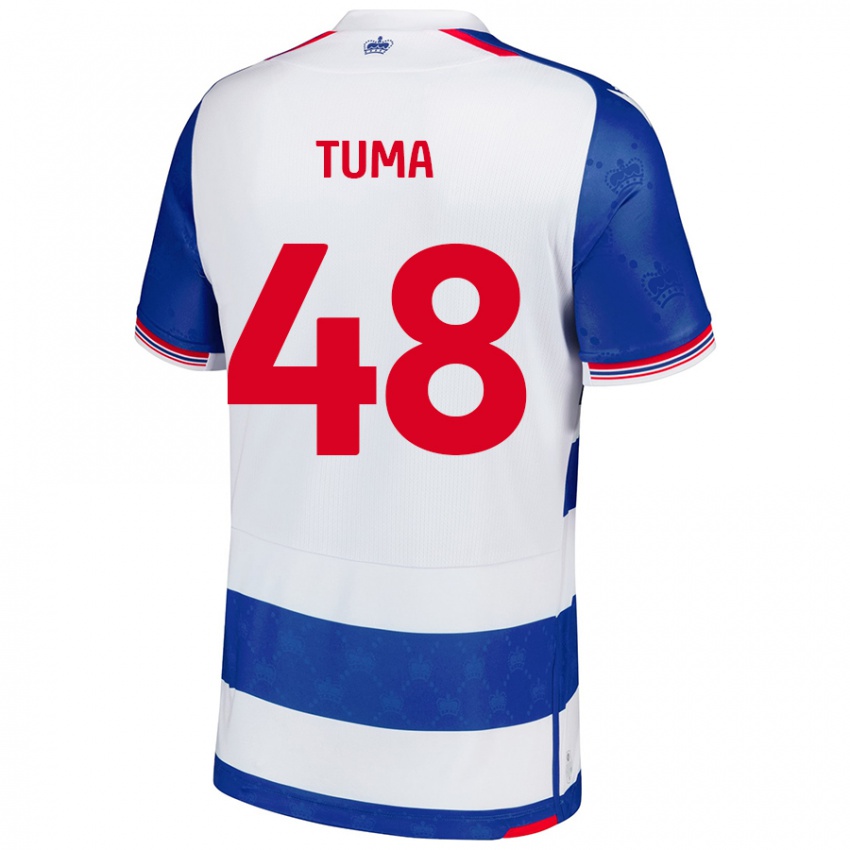 Kinder Basil Tuma #48 Blau Weiß Heimtrikot Trikot 2024/25 T-Shirt Schweiz