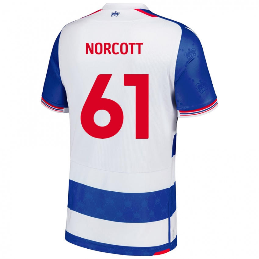 Kinder Tom Norcott #61 Blau Weiß Heimtrikot Trikot 2024/25 T-Shirt Schweiz