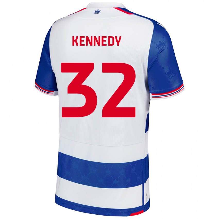 Kinder Stevie Kennedy #32 Blau Weiß Heimtrikot Trikot 2024/25 T-Shirt Schweiz