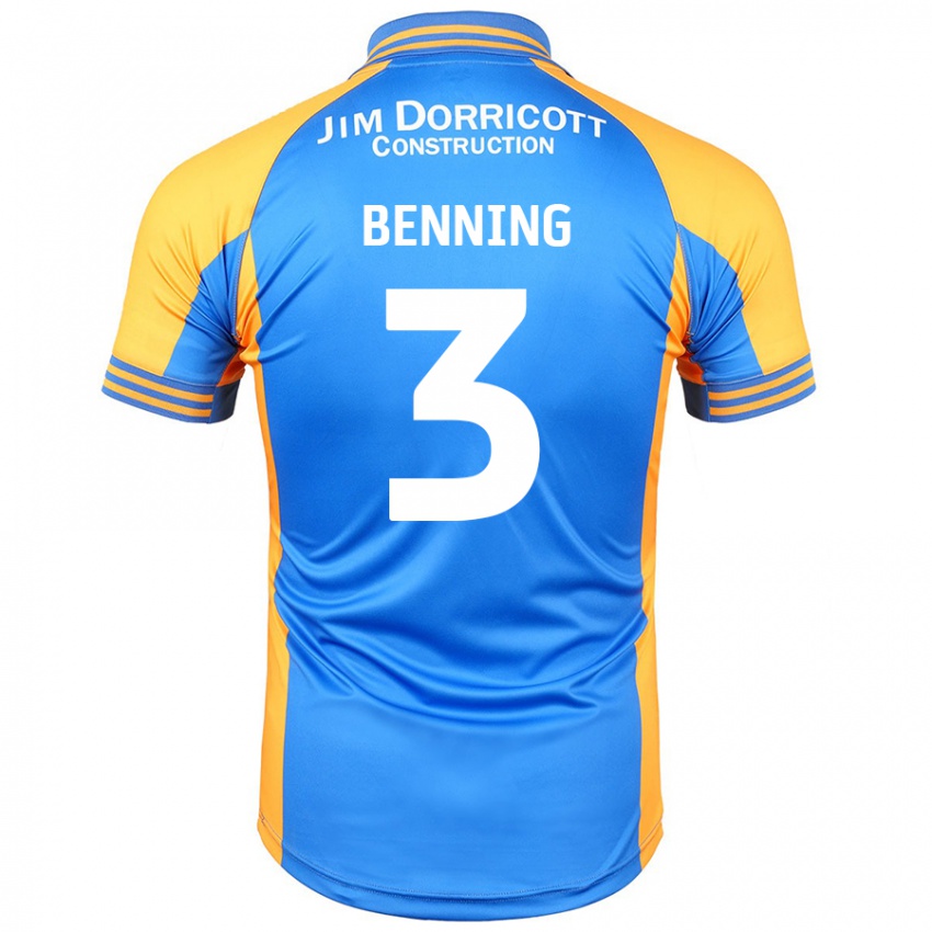 Kinder Mal Benning #3 Blau Bernstein Heimtrikot Trikot 2024/25 T-Shirt Schweiz