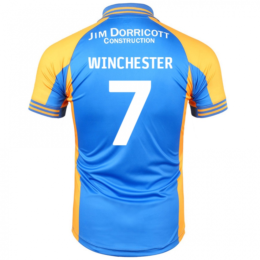 Kinder Carl Winchester #7 Blau Bernstein Heimtrikot Trikot 2024/25 T-Shirt Schweiz