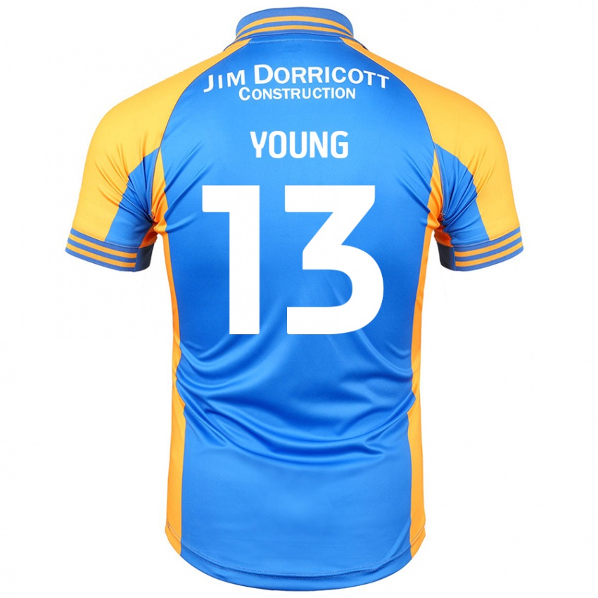 Kinder Joe Young #13 Blau Bernstein Heimtrikot Trikot 2024/25 T-Shirt Schweiz