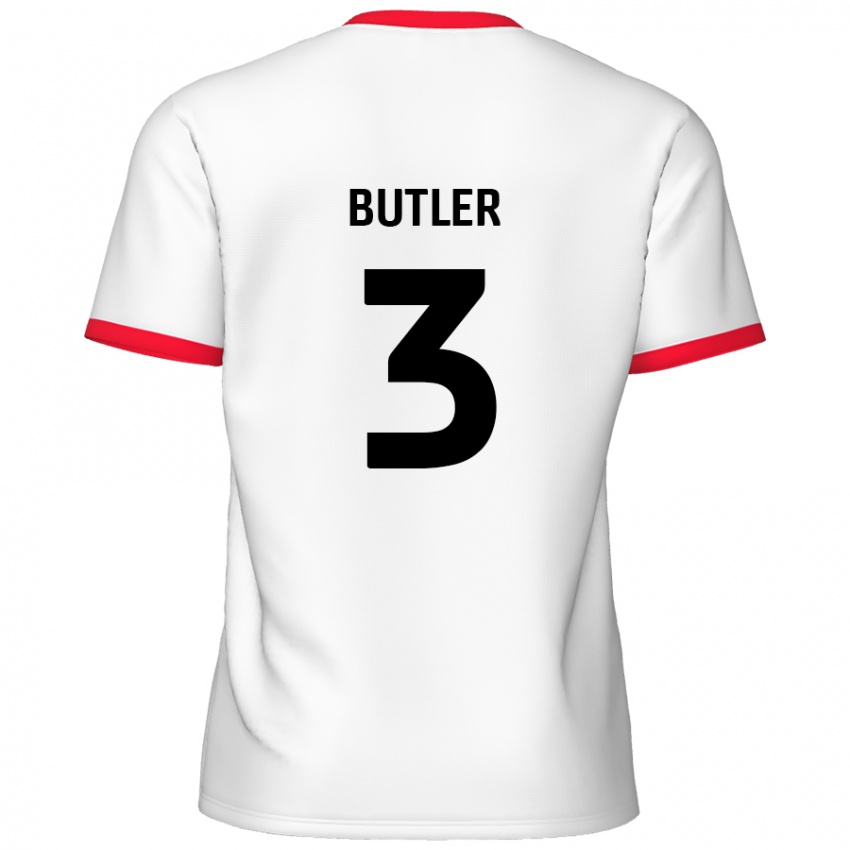 Kinder Dan Butler #3 Weiß Rot Heimtrikot Trikot 2024/25 T-Shirt Schweiz