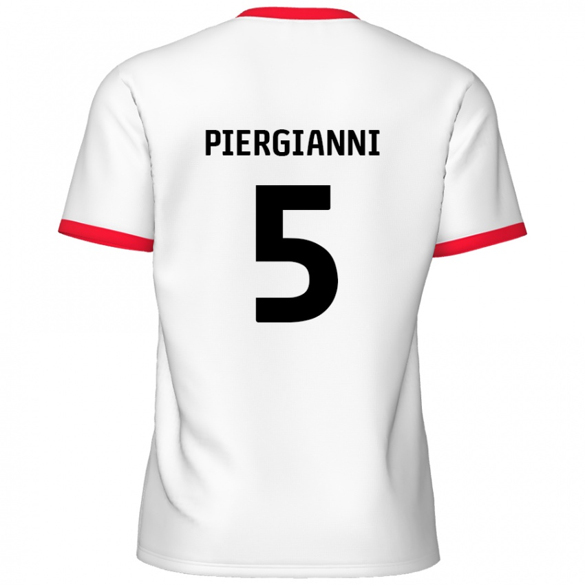 Kinder Carl Piergianni #5 Weiß Rot Heimtrikot Trikot 2024/25 T-Shirt Schweiz