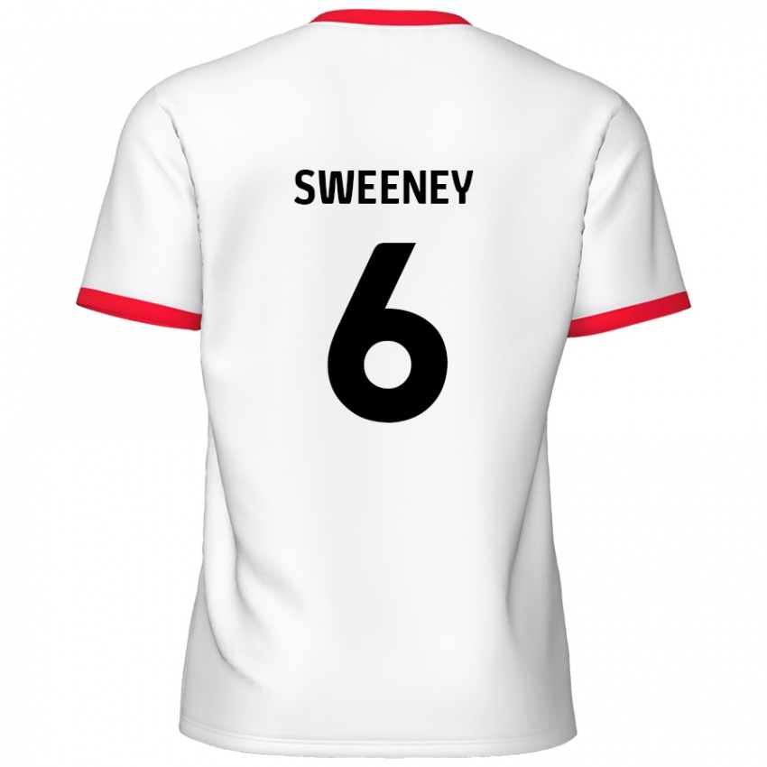 Kinder Dan Sweeney #6 Weiß Rot Heimtrikot Trikot 2024/25 T-Shirt Schweiz