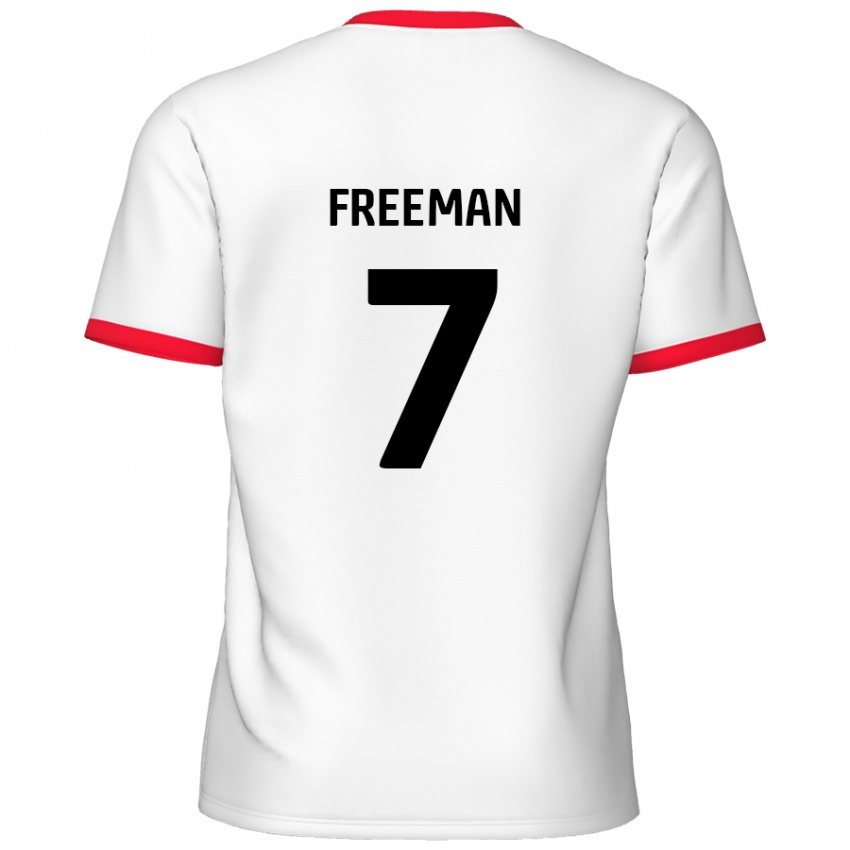 Kinder Nick Freeman #7 Weiß Rot Heimtrikot Trikot 2024/25 T-Shirt Schweiz