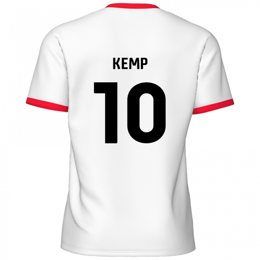 Kinder Dan Kemp #10 Weiß Rot Heimtrikot Trikot 2024/25 T-Shirt Schweiz