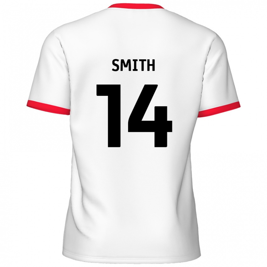 Kinder Kane Smith #14 Weiß Rot Heimtrikot Trikot 2024/25 T-Shirt Schweiz